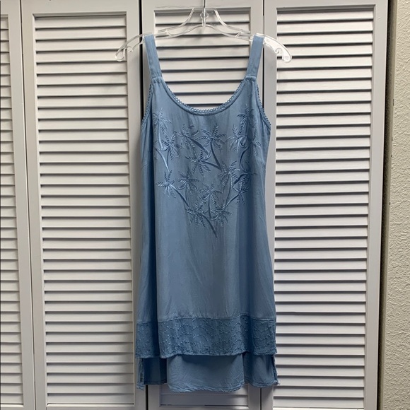Rayasun Dresses & Skirts - Rayasun 100% Cotton Sundress Pastel A Line Powder Blue Size XS